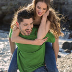Kleuren T-Shirt Volwassene Hecom ZWART