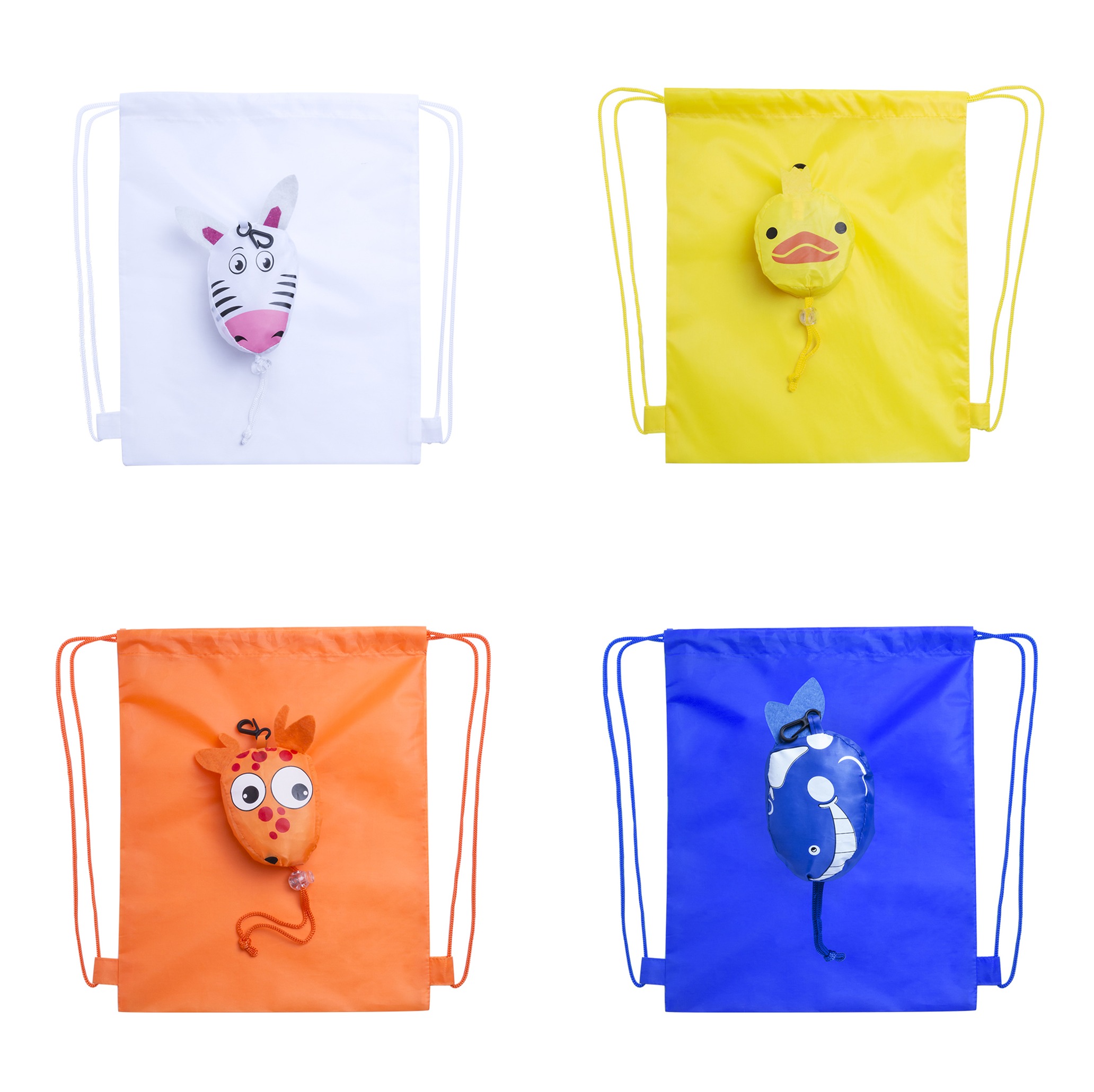 Foldable Drawstring Bag Kissa WHITE