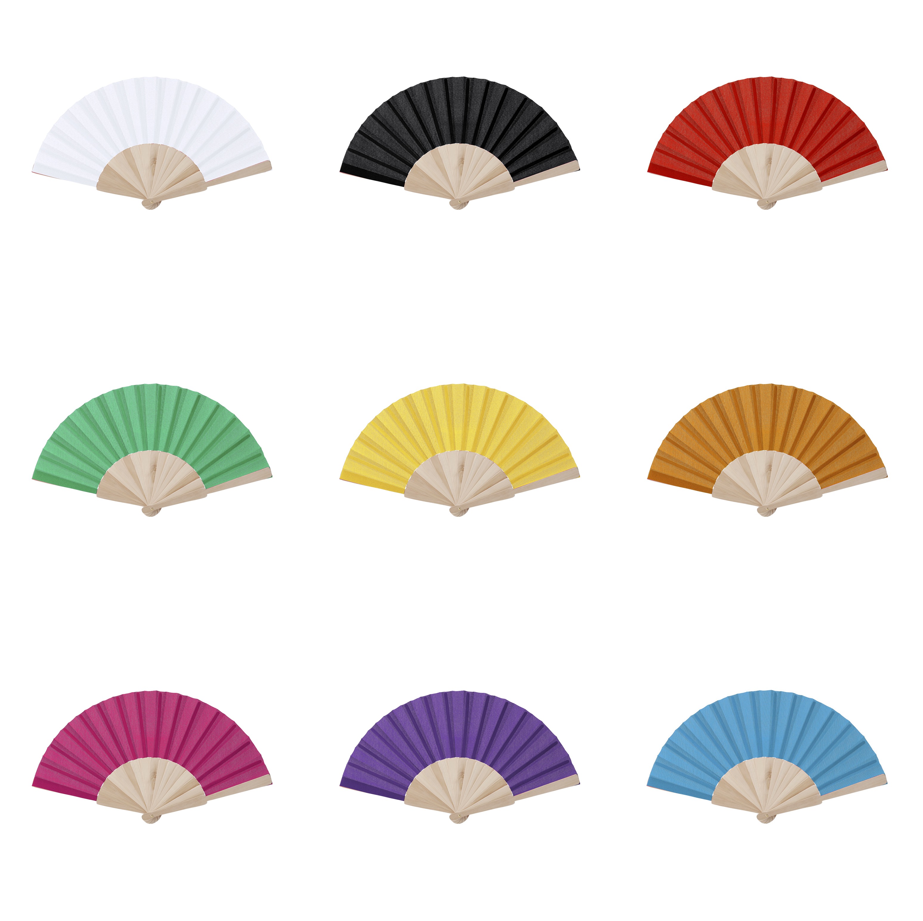 Hand Fan Folklore WHITE