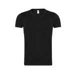 Kleuren T-Shirt Volwassene Iconic V-Neck ZWART