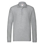 Erwachsene Polo-Shirt Premium Long Sleeve SCHWARZ