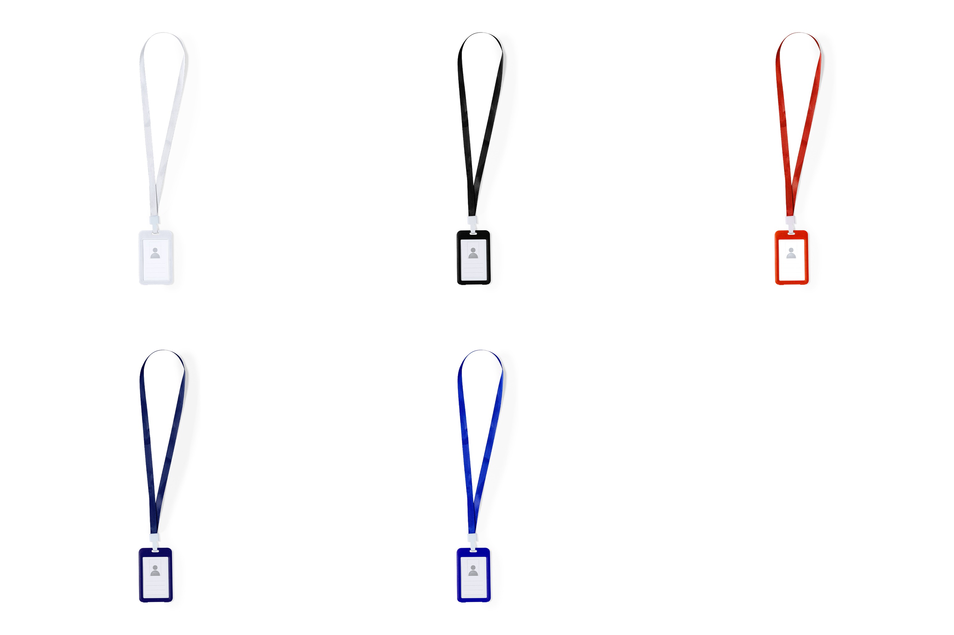 Lanyard Porte-Badge Fleck BLANC
